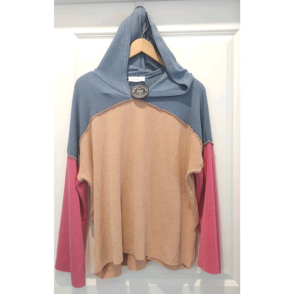 LOVELY ❤️MELODY "TOES IN THE WATER" HOODED TOP XL MULTI